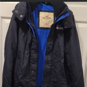 Hollister men all weather jacket fleece inside
